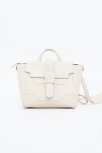 SENREVE x Cream Pebble Leather Structured Purse