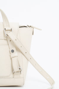 SENREVE x Cream Pebble Leather Structured Purse
