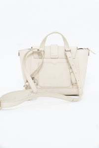 SENREVE x Cream Pebble Leather Structured Purse