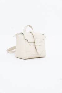 SENREVE x Cream Pebble Leather Structured Purse