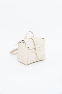 SENREVE x Cream Pebble Leather Structured Purse