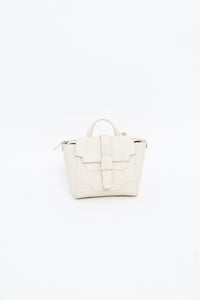 SENREVE x Cream Pebble Leather Structured Purse