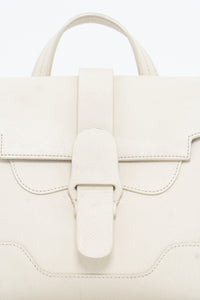SENREVE x Cream Pebble Leather Structured Purse