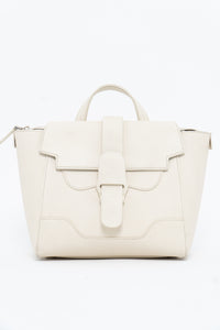 SENREVE x Cream Pebble Leather Structured Purse