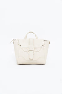 SENREVE x Cream Pebble Leather Structured Purse