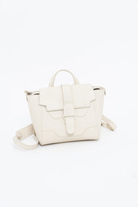 SENREVE x Cream Pebble Leather Structured Purse