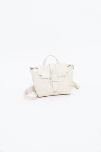 SENREVE x Cream Pebble Leather Structured Purse