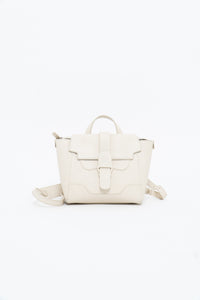 SENREVE x Cream Pebble Leather Structured Purse