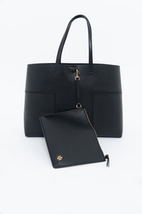 TORY BURCH x Black Leather Tote