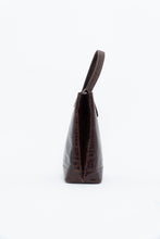 Load image into Gallery viewer, Vintage. BARBARA MILANO Brown Leather Croc Purse