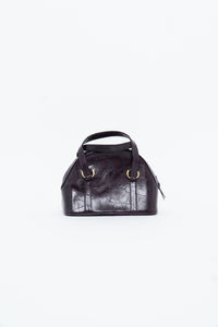 Vintage x Purple Leather Croc Structured Purse