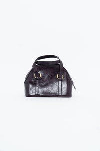 Vintage x Purple Leather Croc Structured Purse