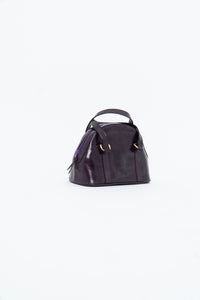 Vintage x Purple Leather Croc Structured Purse