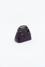 Load image into Gallery viewer, Vintage x Purple Leather Croc Structured Purse