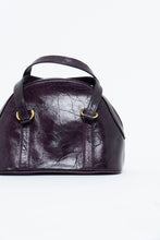 Load image into Gallery viewer, Vintage x Purple Leather Croc Structured Purse
