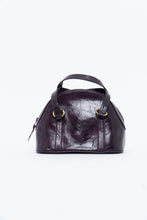 Load image into Gallery viewer, Vintage x Purple Leather Croc Structured Purse