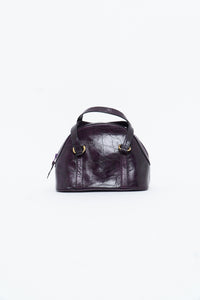 Vintage x Purple Leather Croc Structured Purse