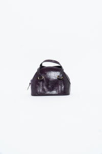 Vintage x Purple Leather Croc Structured Purse