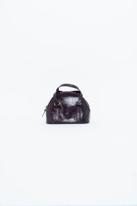Vintage x Purple Leather Croc Structured Purse