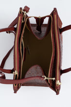 Load image into Gallery viewer, Vintage x Made in Italy x Red Suede Genuine Croc Purse
