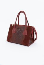 Load image into Gallery viewer, Vintage x Made in Italy x Red Suede Genuine Croc Purse