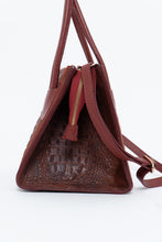 Load image into Gallery viewer, Vintage x Made in Italy x Red Suede Genuine Croc Purse
