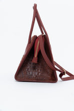 Load image into Gallery viewer, Vintage x Made in Italy x Red Suede Genuine Croc Purse