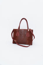 Load image into Gallery viewer, Vintage x Made in Italy x Red Suede Genuine Croc Purse