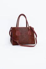 Load image into Gallery viewer, Vintage x Made in Italy x Red Suede Genuine Croc Purse