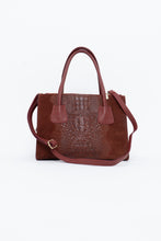Load image into Gallery viewer, Vintage x Made in Italy x Red Suede Genuine Croc Purse
