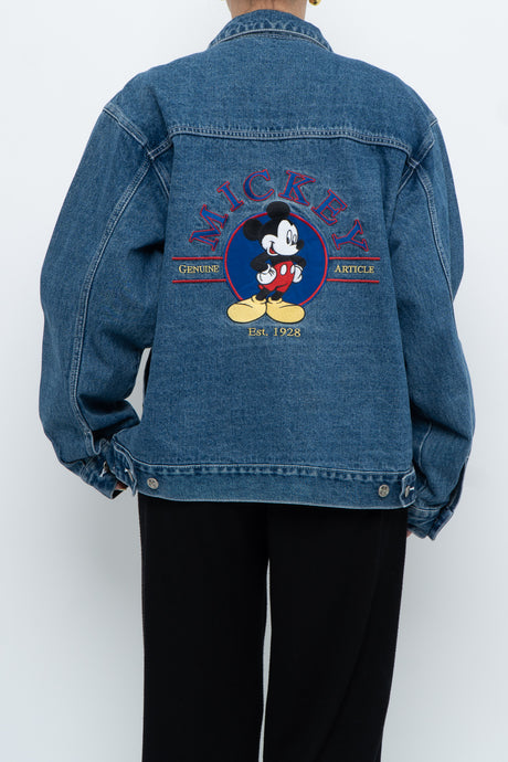 Vintage x Mickey Embroidered Denim Jacket (XS-M)