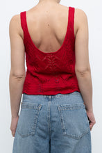 Load image into Gallery viewer, Vintage x Red Handknit Tank (XS, S)