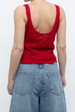 Load image into Gallery viewer, Vintage x Red Handknit Tank (XS, S)