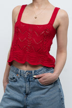 Load image into Gallery viewer, Vintage x Red Handknit Tank (XS, S)