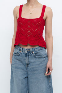 Vintage x Red Handknit Tank (XS, S)