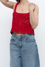 Load image into Gallery viewer, Vintage x Red Handknit Tank (XS, S)