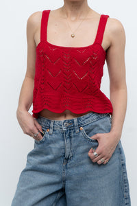 Vintage x Red Handknit Tank (XS, S)