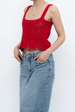 Load image into Gallery viewer, Vintage x Red Handknit Tank (XS, S)