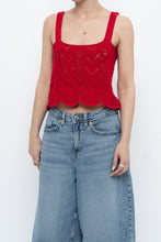 Load image into Gallery viewer, Vintage x Red Handknit Tank (XS, S)