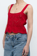 Load image into Gallery viewer, Vintage x Red Handknit Tank (XS, S)