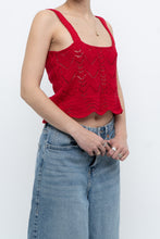 Load image into Gallery viewer, Vintage x Red Handknit Tank (XS, S)