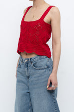 Load image into Gallery viewer, Vintage x Red Handknit Tank (XS, S)