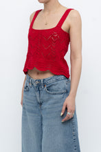 Load image into Gallery viewer, Vintage x Red Handknit Tank (XS, S)