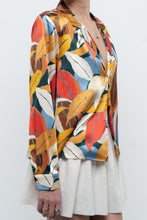Load image into Gallery viewer, Modern x Colourful Patterned Silk-Feel Blouse (XS-M)