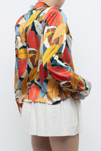 Load image into Gallery viewer, Modern x Colourful Patterned Silk-Feel Blouse (XS-M)