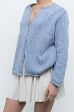 Load image into Gallery viewer, Vintage x LL BEAN Heathered Baby Blue Cotton Knit Cardigan (XS-M)