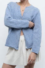 Load image into Gallery viewer, Vintage x LL BEAN Heathered Baby Blue Cotton Knit Cardigan (XS-M)
