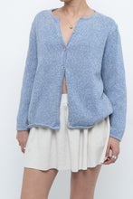 Load image into Gallery viewer, Vintage x LL BEAN Heathered Baby Blue Cotton Knit Cardigan (XS-M)