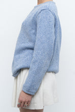 Load image into Gallery viewer, Vintage x LL BEAN Heathered Baby Blue Cotton Knit Cardigan (XS-M)