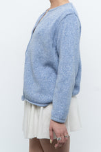 Load image into Gallery viewer, Vintage x LL BEAN Heathered Baby Blue Cotton Knit Cardigan (XS-M)